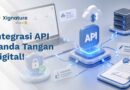 Visualisasi integrasi API tanda tangan digital yang menghubungkan server